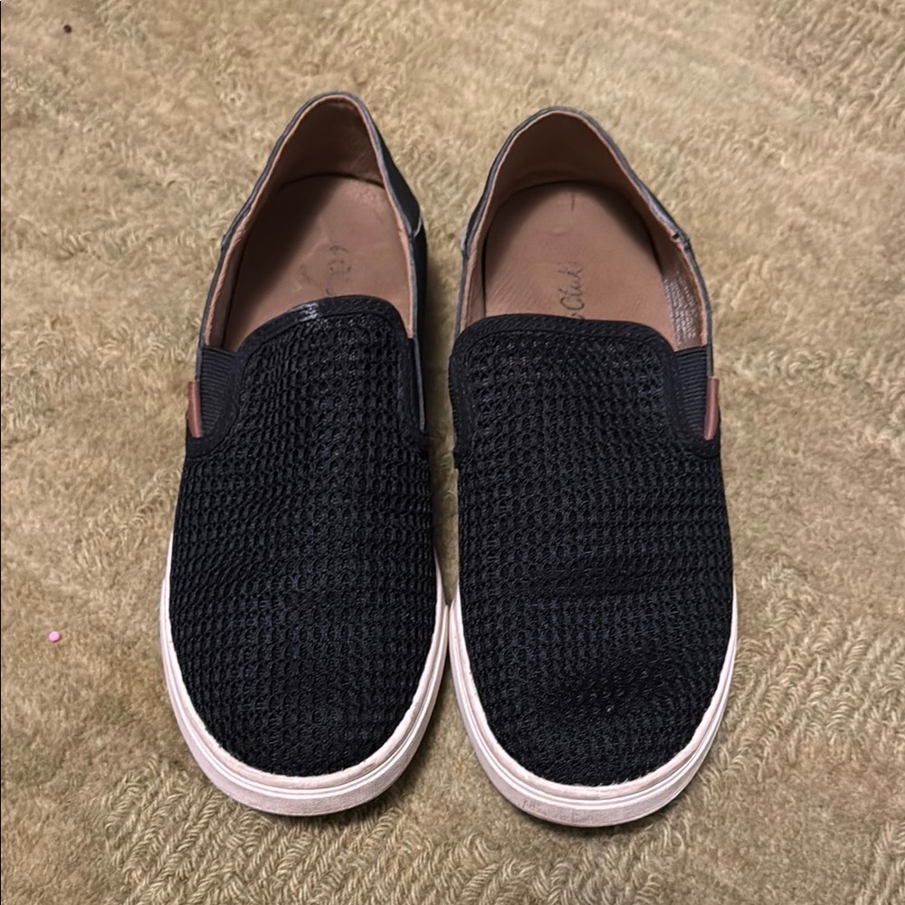 Olukai Pehuea Women’s Size 6 Black Mesh Loafers Slip On Casual Sneakers Shoes